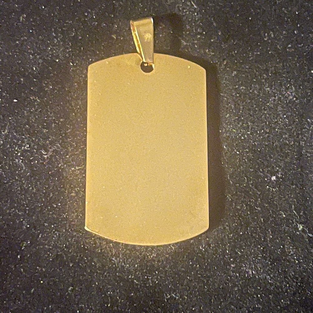 Dog Tag (18kt Gold Plated “Titanium”